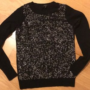 Practically new black sequins top